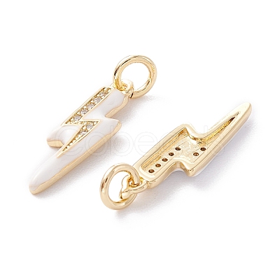 Brass Micro Pave Clear Cubic Zirconia Pendants LS-ZIRC-A019-12G-D-1