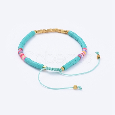 Adjustable Braided Bead Bracelets BJEW-JB05098-1