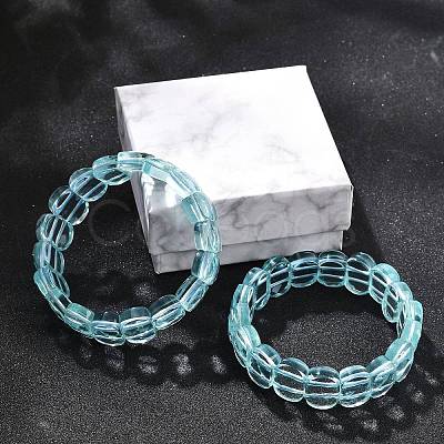 Glass Beads Stretch Bracelets for Women Men BJEW-M049-11D-1