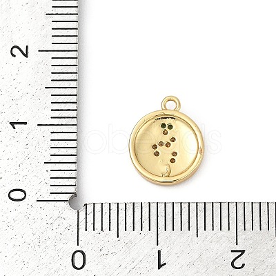 Brass Micro Pave Cubic Zirconia Charms KK-G526-03G-01-1
