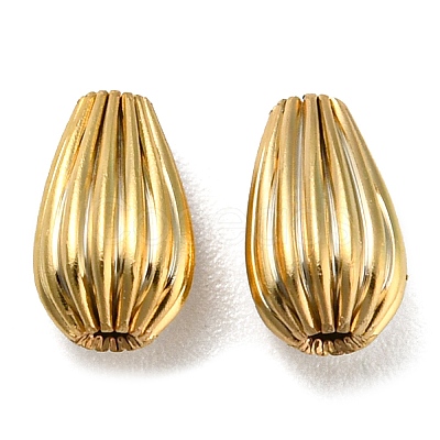 Rack Plating Eco-friendly Brass Beads KK-M257-20G-1