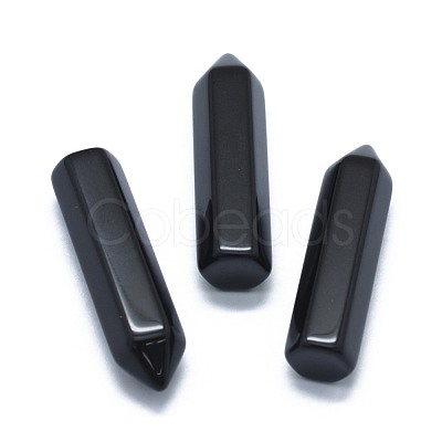 Natural Obsidian Pointed Beads G-G795-02-11-1