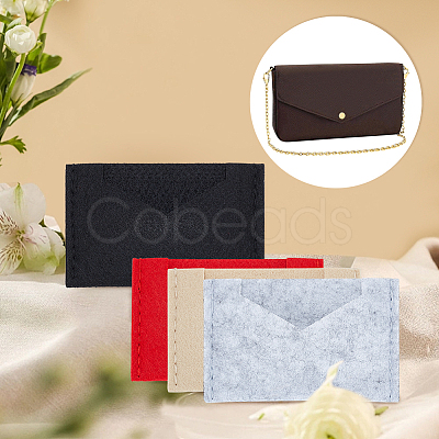 4Pcs 4 Colors Wool Felt Envelope Purse Insert Organizer FIND-WR0006-71A-1