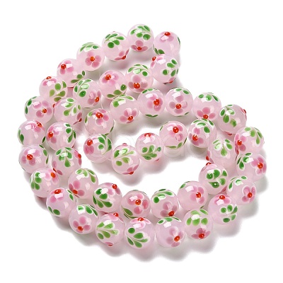 Handmade Lampwork Bumpy Beads Strands LAMP-A005-01E-1