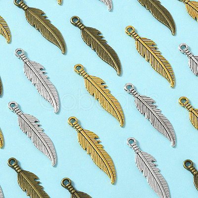 30Pcs 3 Colors Alloy Pendants FEAT-CJ0001-01-1