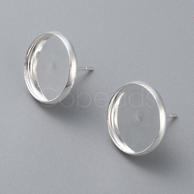 304 Stainless Steel Stud Earring Settings STAS-K131-E-01S-1