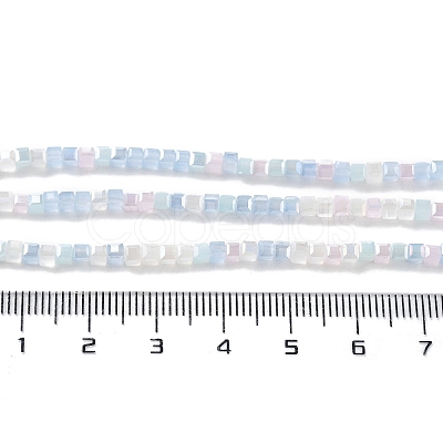 Gradient Color Electroplate Glass Bead Strands X-GLAA-E042-05-B04-1