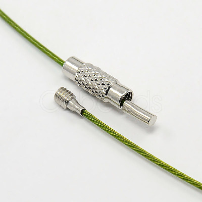 201 Stainless Steel Wire Necklace Cord TWIR-SW001-7-1-1