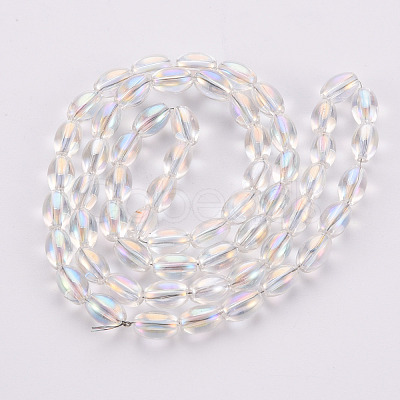 Electroplate Transparent Glass Beads Strands EGLA-T020-11-A02-1