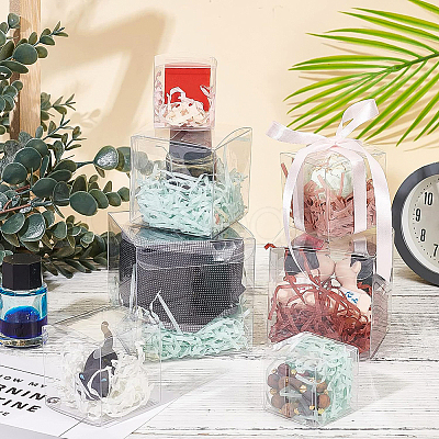 Transparent Plastic PET Box Gift Packaging CON-WH0052-6x6cm-1