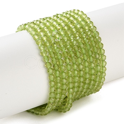 Natural Peridot Beads Strands G-P603-C-3mm-01-1