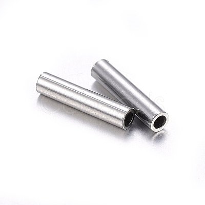 Tarnish Resistant 201 Stainless Steel Tube Beads STAS-O107-07P-B-1