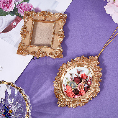 2 Sets 2 Styles Vintage Resin Hanging Photo Frame RESI-SP0001-21B-01-1