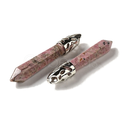 Natural Rhodonite Pointed Big Pendants G-Z055-01P-20-1