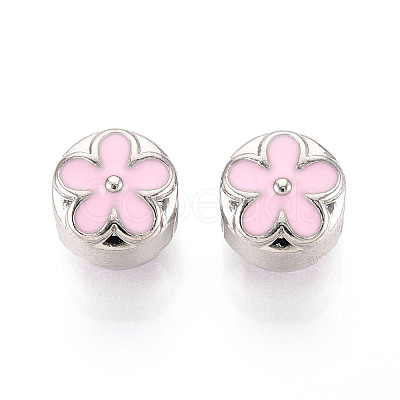 Alloy Enamel European Beads FIND-N011-05P-1