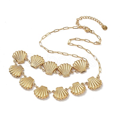 Ocean 304 Stainless Steel Link Chain Necklaces for Women NJEW-A060-01F-G-1