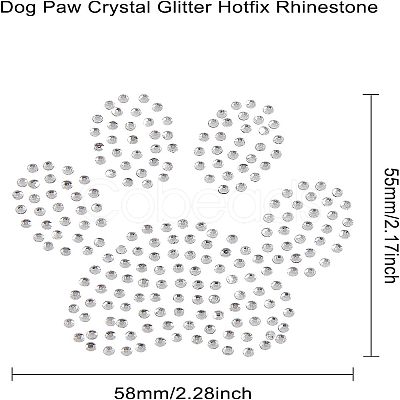 Glitter Hotfix Rhinestone Iron on Patches(Hot Melt Adhesive On The Back) LS-DIY-WH0176-33-1