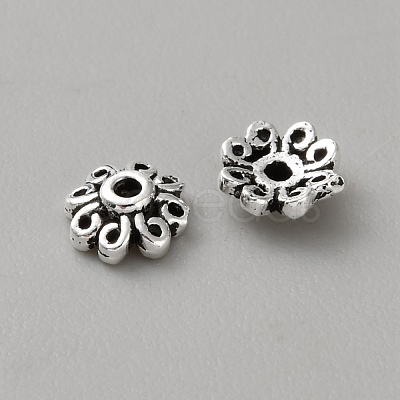 Retro 925 Sterling Silver Bead Caps LS-STER-WH0007-17A-AS-1