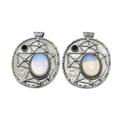 Opalite Oval Pendants G-Q165-03AS-06-1