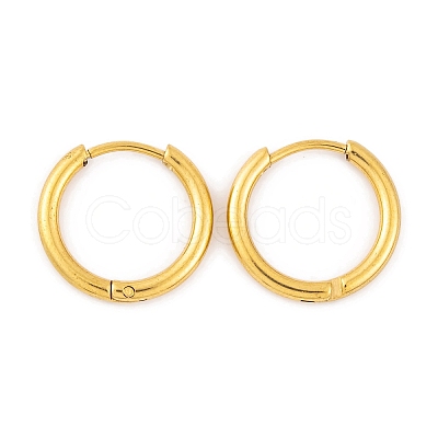 Ion Plating(IP) Round Ring 304 Stainless Steel Hoop Earrings for Women EJEW-G388-02C-G-1