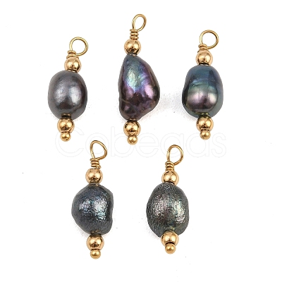 Dyed Natural Baroque Keshi Pearl Pendants PA-CBA0A45-08G-1