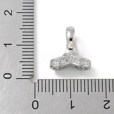 Rack Plating Brass Micro Pave Clear Cubic Zirconia Charms KK-G515-48P-1