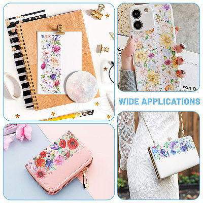4Pcs 4 Colors PET Decorative Stickers DIY-PH0032-39-1