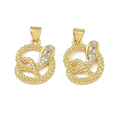 Brass Micro Pave Cubic Zirconia Pendants KK-L243-29G-01-1