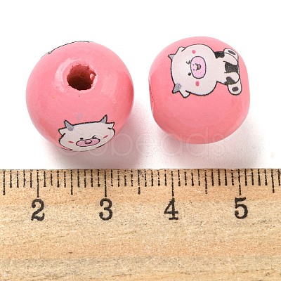 Natural Wood European Beads WOOD-F014-01D-1