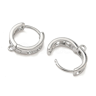 SHEGRACE Brass Hoop Earrings Findings XGR0151P-89P-1