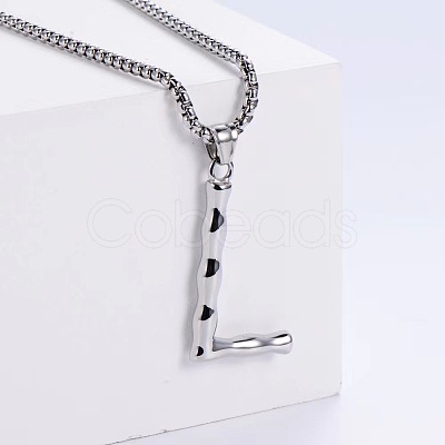 Minimalist chic collarbone necklace with 26 English letters design LW4134-38-1