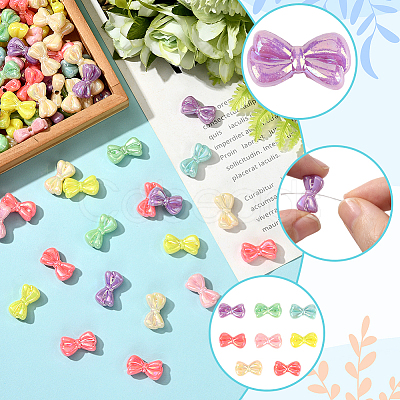 200Pcs Opaque Acrylic Beads SACR-SP0001-36-1
