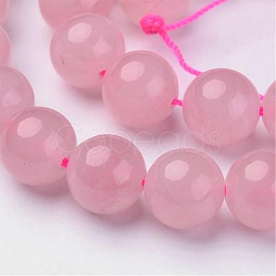 Pink Color Natural Madagascar Rose Quartz Beads Strands G-D809-19-10mm-1