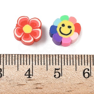 200Pcs 10 Style Handmade Polymer Clay Beads CLAY-FS0001-27-1