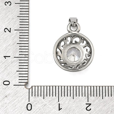 304 Stainless Steel Rhinestone Pendants STAS-A140-05C-P-1