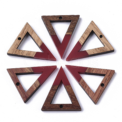 Resin & Walnut Wood Pendants LS-RESI-S358-56E-1