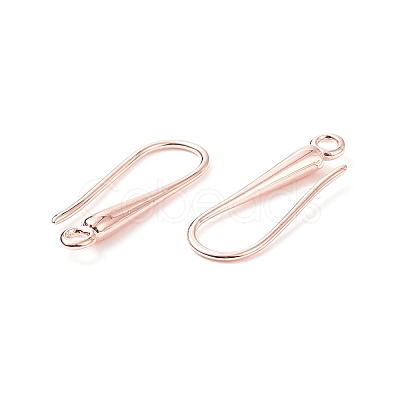Eco-Friendly Brass Earring Hooks Findings KK-M157-03RG-NR-1