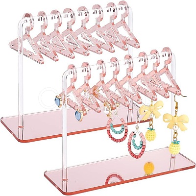 2 Sets Acrylic Earring Display Stands EDIS-PH0001-91-WH-1