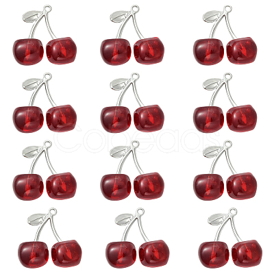 12Pcs Transparent Resin Pendants FIND-SC0019-48-1