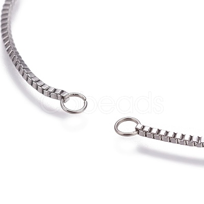 Tarnish Resistant Stainless Steel Slider Bracelet Making AJEW-JB00478-03-1
