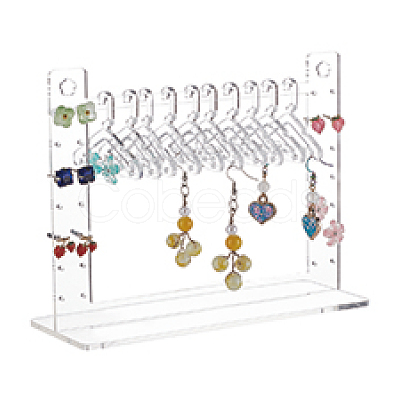 Coat Hanger Removable Acrylic Earring Displays EDIS-WH0041-02A-01-1