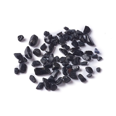 Natural Black Tourmaline Chip Beads X-G-M364-16-1