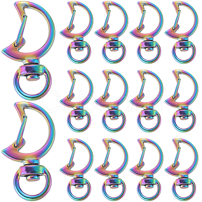 20Pcs Alloy Swivel Snap Hook Clasps KEYC-SC0001-66-1