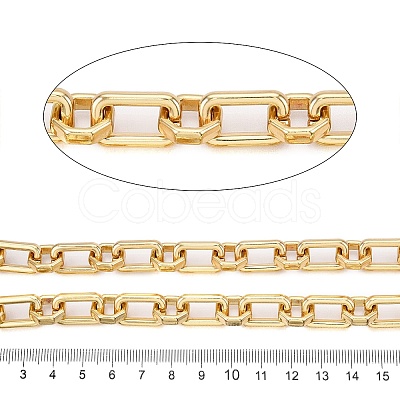 Alloy Rectangle & Octagon Link Chains LCHA-T001-18G-1