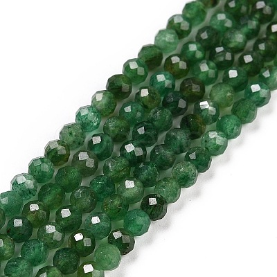 Natural Fuchsite Beads Strands X-G-C009-A13-1