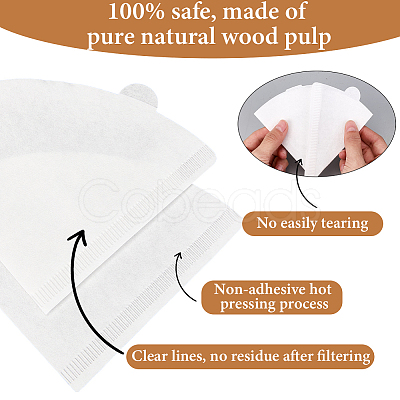 100Pcs Paper Coffee Filters FIND-WH20007-39B-1