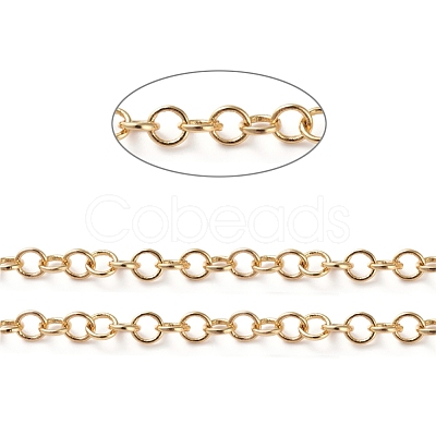 3.28 Feet Soldered Brass Rolo Chains X-CHC-G005-07G-1