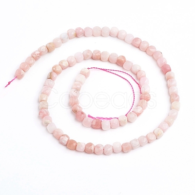 Natural Pink Opal Beads Strands G-E560-A05-4mm-1
