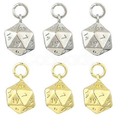 10Pcs 2 Colors Brass Charms KK-CJ0004-50-1