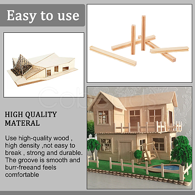 62Pcs 6 Style Pinewood Wooden Dominoes Holder DIY-OC0010-16-1
